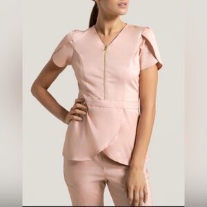 Jaanuu’s Blush-Pink Scrub Set